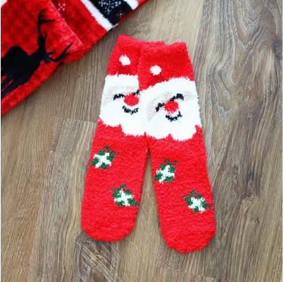 Soft Christmas Character Knit Mini-Crew Socks