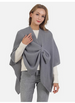 Solid Knitted Cape With Pull Through Closure
