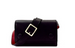 Button Accent Color Block Fanny Pack Black/Burgundy