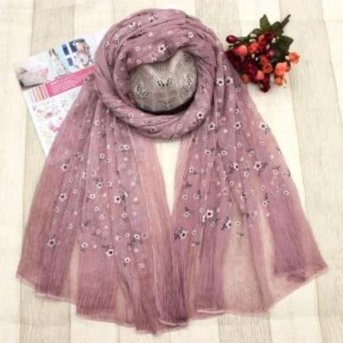 Lightweight Mini Floral Scarf Pink