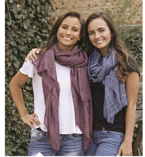 Sonoma Scarf Wine & Blue