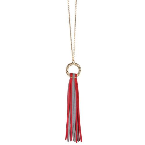 OSU Two-Tone Faux Suede Pendant