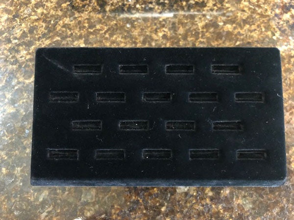 Black Velvet Ring Display 18 Slots