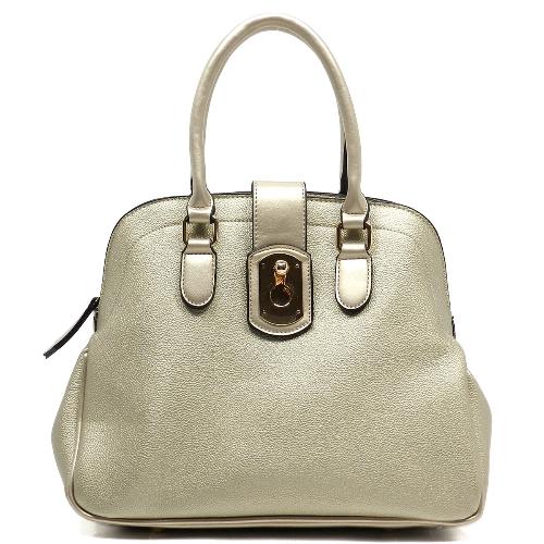 Designer Inspired Satchel Champagne