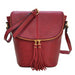 Tassel Accent Flap Crossbody Wine