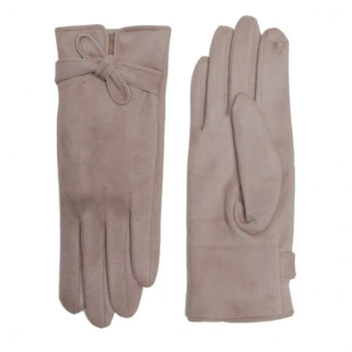 Knot Tie Touch Screen Glove Beige