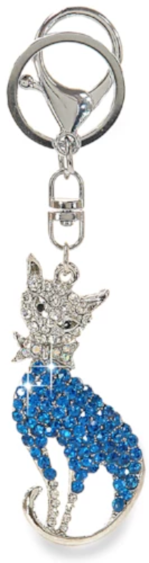 Kitty Cat Purse Charm/Key Ring Blue