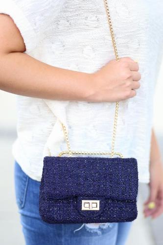 St. Clair Tweed Crossbody Navy