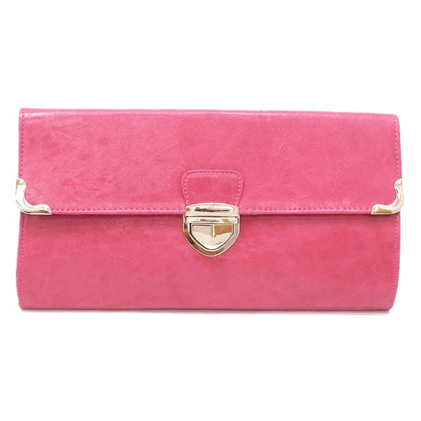 Designer Inspired Clutch Fuchia