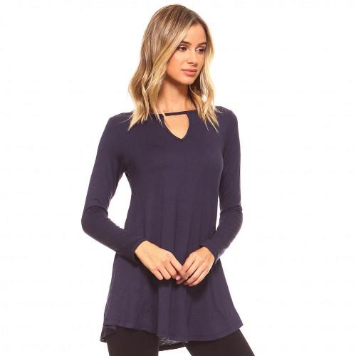 Long Sleeve Crew-Neckline Tunic