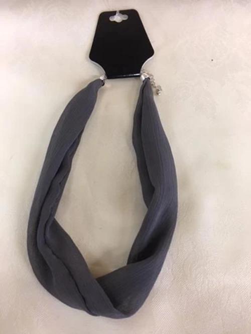 OSU Gray Scarf Necklace