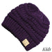 C.C Kids Messy Bun/Ponytail Beanies Purple