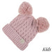 Kids Double Pom C.C Beanie Indi Pink