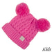 Kids Double Pom C.C Beanie Candy Pink