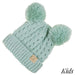 Kids Double Pom C.C Beanie Mint