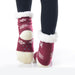 Kids Faux Sherpa Linked Slipper Socks