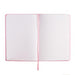 Chase Your Dreams Pink/Gold Fabric Notebook Open