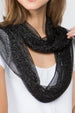 Fishnet Twist Infinity Scarf Black