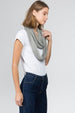 Fishnet Twist Infinity Scarf Grey