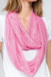 Fishnet Twist Infinity Scarf Pink