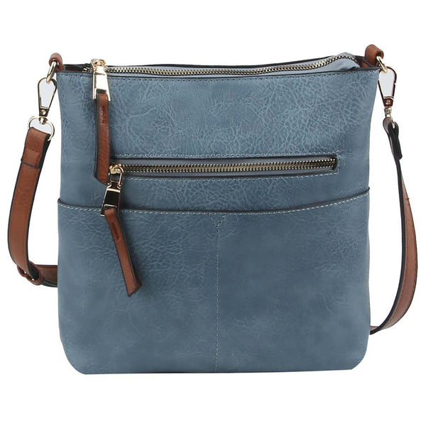 Front Zip Pocket Crossbody Bag