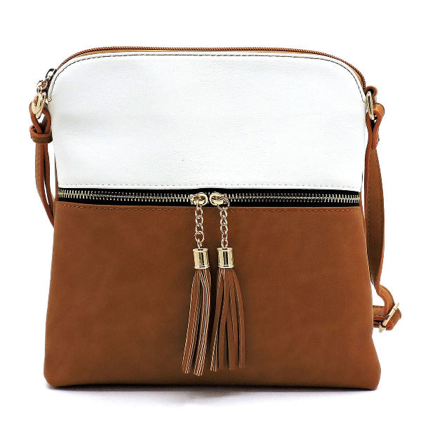 Tassel Accent Messenger Mustard