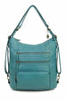 The Lisa Convertible Shoulder Bag/Backpack Teal
