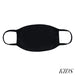 Kids Reusable Solid Color T-Shirt Cloth Face Mask Black