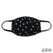 Kids Reusable Solid Color T-Shirt Cloth Face Mask Polka Dot