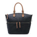 Front Zippered Pocket Satchel Black