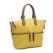 Front Zippered Pocket Satchel Side