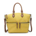 Front Zippered Pocket Satchel Strap