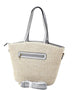 Tassel Accent Straw Tote Back