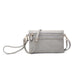 Hobo Wallet with Crossbody Strap Light Grey