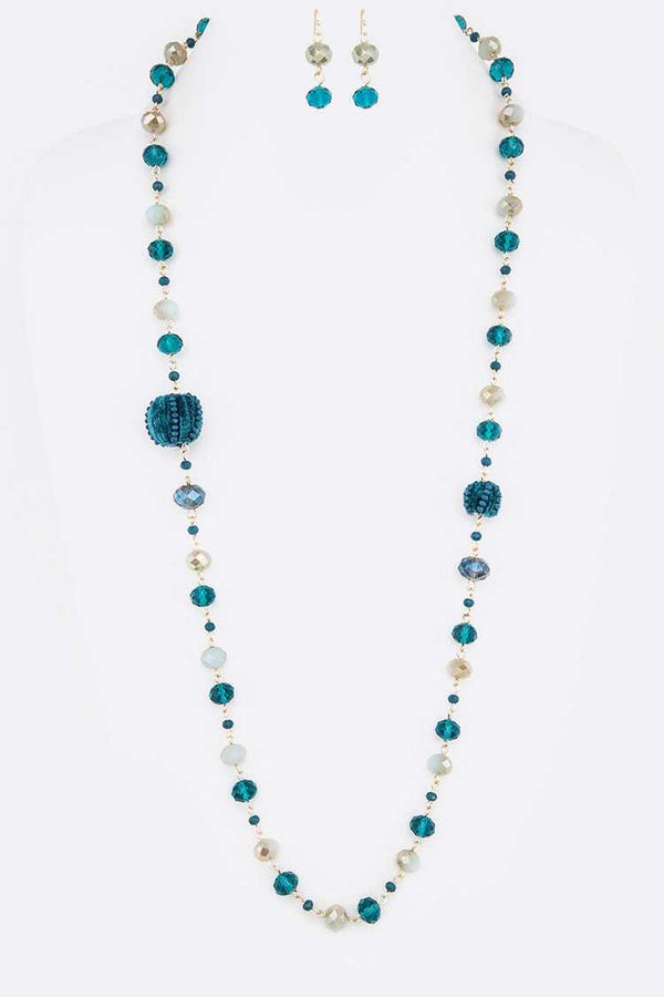Mix Station Crystal 36" Long Necklace Set
