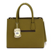 Triangular Logo Structured Saffiano Satchel Back