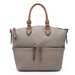 Front Zippered Pocket Satchel Dove