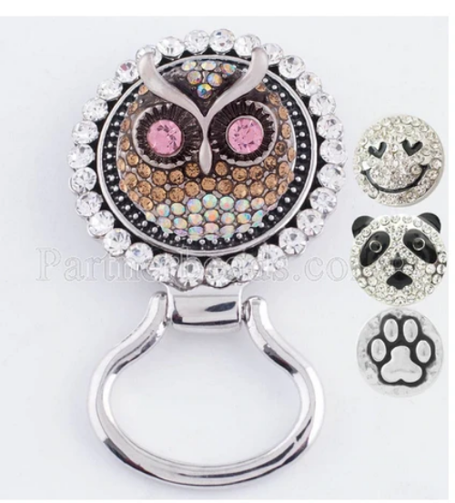 Magnetic Eyeglass Holder/Brooch with Interchangable Snaps