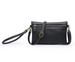 Hobo Wallet with Crossbody Strap Black