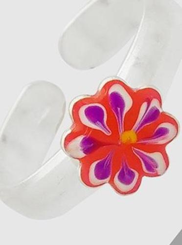 Sterling Silver Toe Ring Pink
