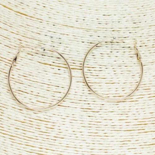 Round Hoop Earrings Gold