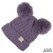 Kids Double Pom C.C Beanie Violet