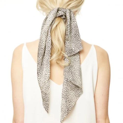 Ponytail Hair Scarf Animal Print