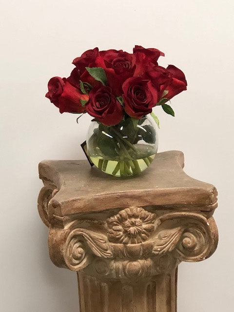 Mini Dozen Red Roses in "Water"