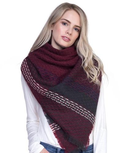 Soft Blanket Scarf Burgundy