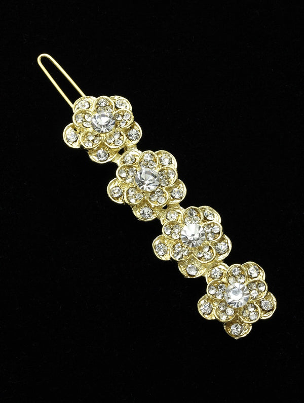 Crystal Stone Flower Hair Clip