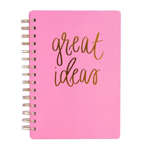 Great Ideas Pink Spiral Notebook