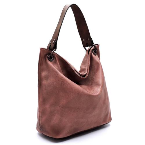 Vintage Spray Printed Bucket Bag Mauve