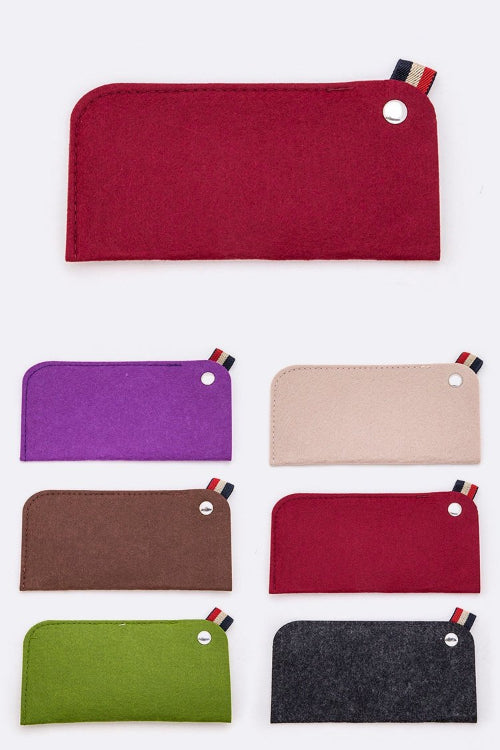 Felt Glass Case Assorted Colors