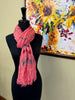 Lurex Striped Crinkle Scarf